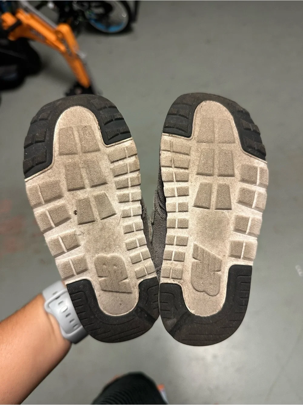 New Balance Kids Gray Velcro sneakers
